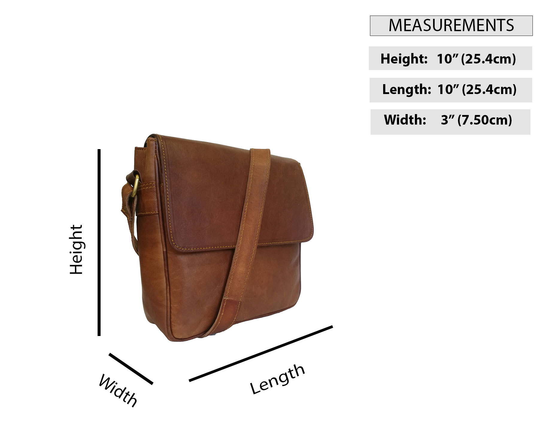 Women Crossbody Genuine Leather Brown Messenger Sling Shoulder bag 